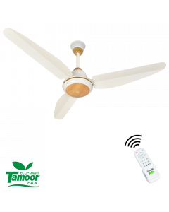 Tamoor Ceiling Fan Executive 56'' (30W ECO-SMART)  Colour Light Wood (HAMMALL-2)